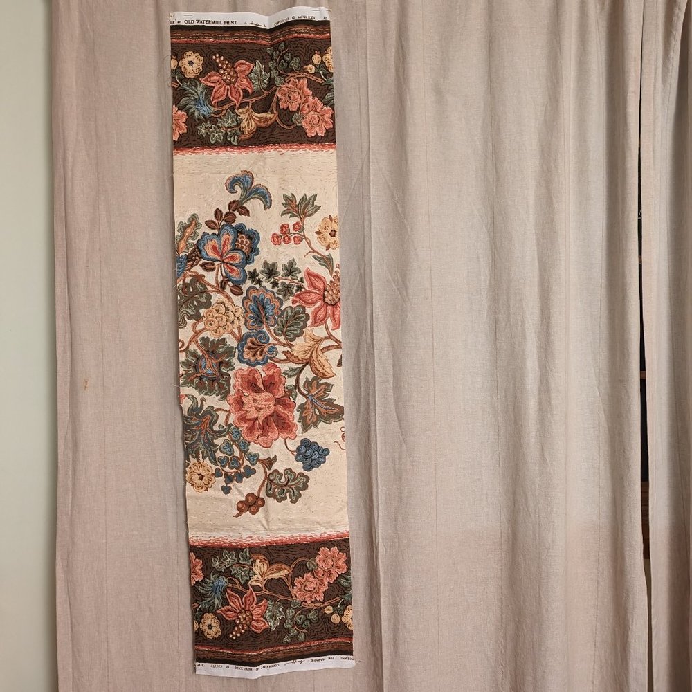 Warner Greeff Old Watermill Vintage Fabric Remnant Made in England